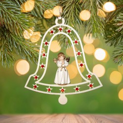 Glocke mit betendem Engel und Swarowski