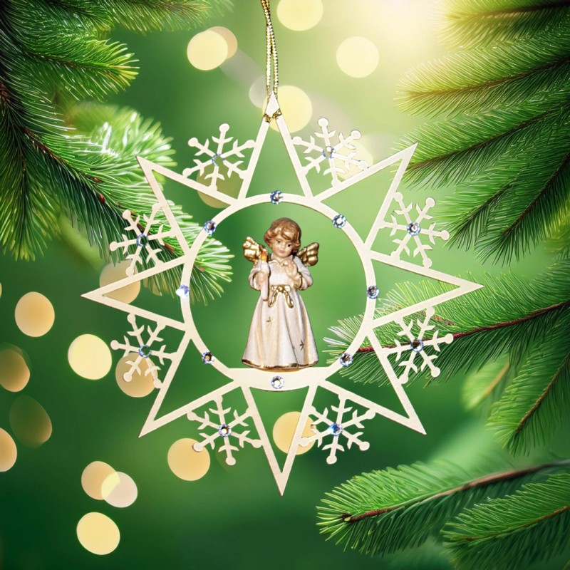 Stern mit Engel und Swarowski