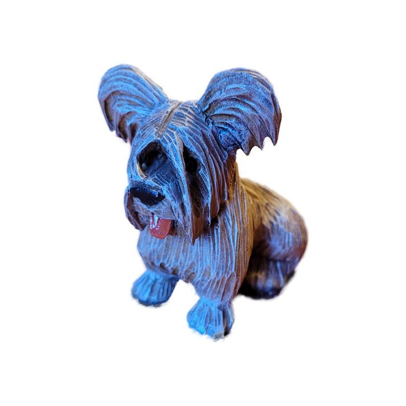 Dog handcarved