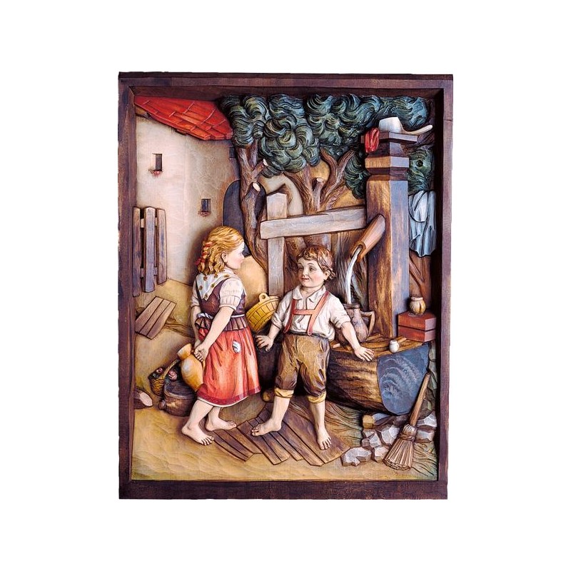 Children at fountain