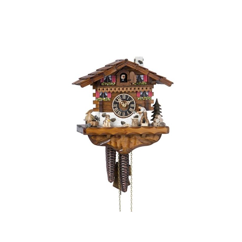 Cuckoo clock with woodcutter