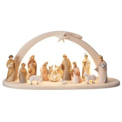 LE Nativity Set 16 pcs. - Stable Leonardo with lighting