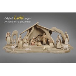LI Set Light Nativity 16 figurines + Stable Light
