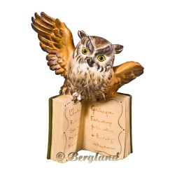 Flying owl on books